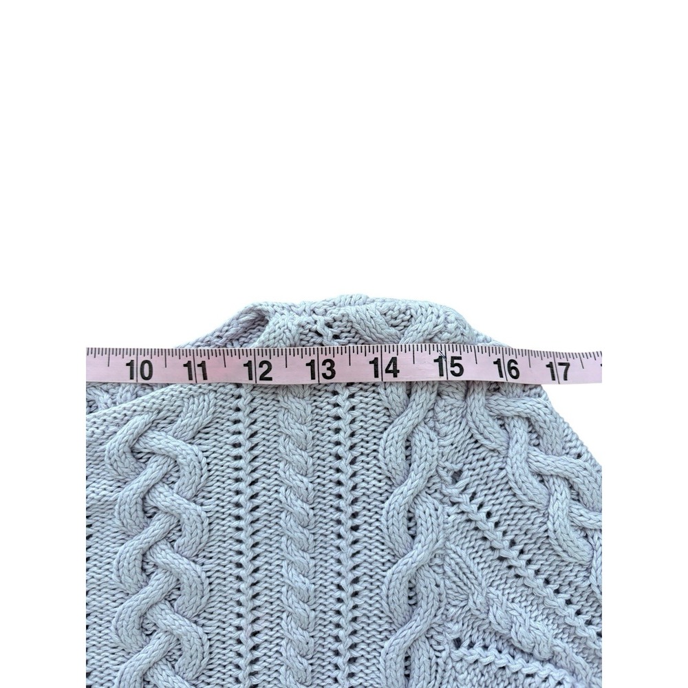 Vtg 90s Lauren Ralph Lauren Pale Purple Cable Knit Sweater Pullover Boatneck M - Picture 5 of 8